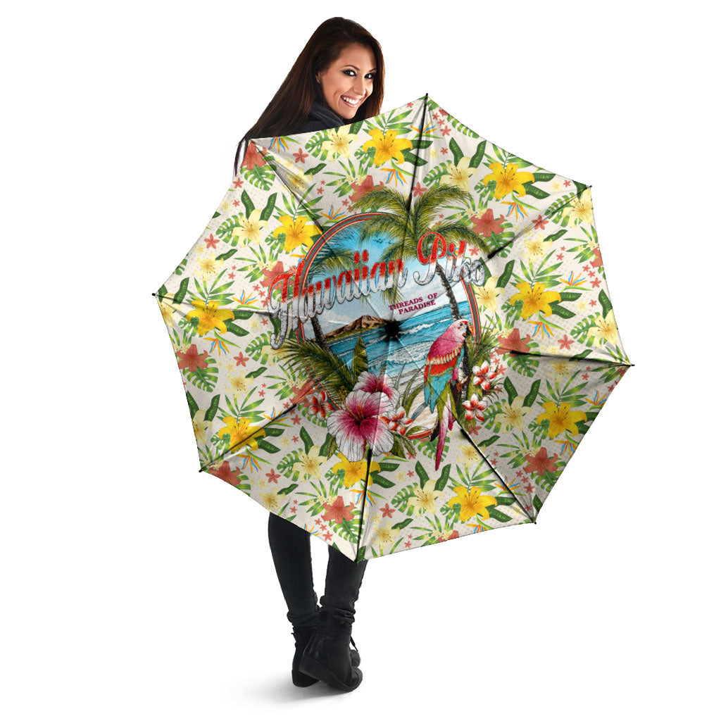 Hawaiian Piko Threads Of Paradise Aloha Umbrella Tropical Hibiscus Plumeria TS04 - Polynesian Pride