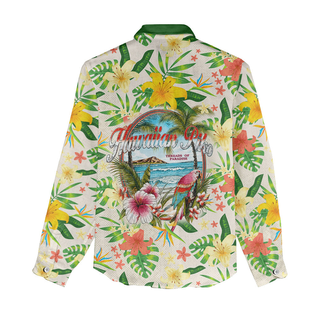 Hawaiian Piko Threads Of Paradise Aloha Women Casual Shirt Tropical Hibiscus Plumeria TS04 - Polynesian Pride