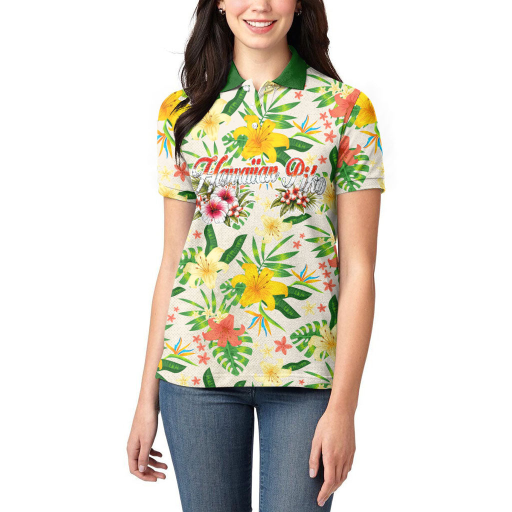 Hawaiian Piko Threads Of Paradise Aloha Women Polo Shirt Tropical Hibiscus Plumeria TS04 - Polynesian Pride