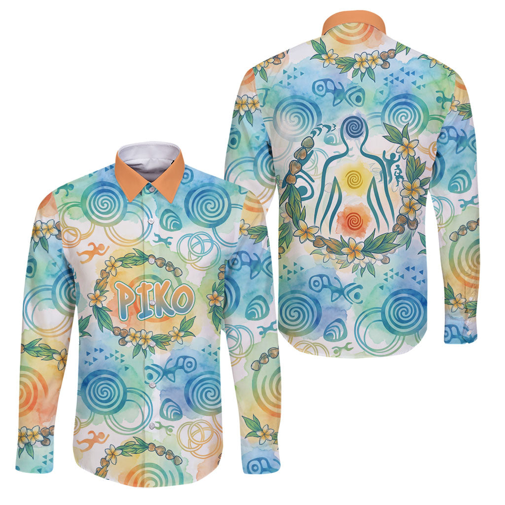 Hawaiian Piko Cultural Pride Aloha Family Matching Mermaid Dress and Hawaiian Shirt Watercolor Spiral Art - Tropical Plumeria Lei Garland