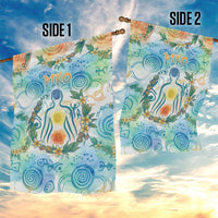 Hawaiian Piko Cultural Pride Aloha Garden Flag Watercolor Spiral Art - Tropical Plumeria Lei Garland TS04 - Polynesian Pride