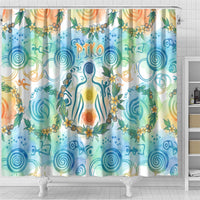 Hawaiian Piko Cultural Pride Aloha Shower Curtain Watercolor Spiral Art - Tropical Plumeria Lei Garland TS04 - Polynesian Pride