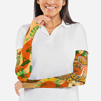 Hawaiian Piko Lani Cultivate I Ka Piko Aloha Arm Sleeves Retro Psychedelic Taro Leaf - Hibiscus Flowers TS04 - Polynesian Pride