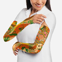 Hawaiian Piko Lani Cultivate I Ka Piko Aloha Arm Sleeves Retro Psychedelic Taro Leaf - Hibiscus Flowers TS04 - Polynesian Pride