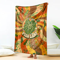 Hawaiian Piko Lani Cultivate I Ka Piko Aloha Blanket Retro Psychedelic Taro Leaf - Hibiscus Flowers TS04 - Polynesian Pride