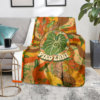 Hawaiian Piko Lani Cultivate I Ka Piko Aloha Blanket Retro Psychedelic Taro Leaf - Hibiscus Flowers TS04 - Polynesian Pride