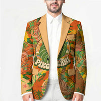 Hawaiian Piko Lani Cultivate I Ka Piko Aloha Blazer Retro Psychedelic Taro Leaf - Hibiscus Flowers TS04 - Polynesian Pride