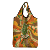 Hawaiian Piko Lani Cultivate I Ka Piko Aloha Grocery Bag Retro Psychedelic Taro Leaf - Hibiscus Flowers TS04 - Polynesian Pride