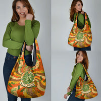 Hawaiian Piko Lani Cultivate I Ka Piko Aloha Grocery Bag Retro Psychedelic Taro Leaf - Hibiscus Flowers TS04 - Polynesian Pride