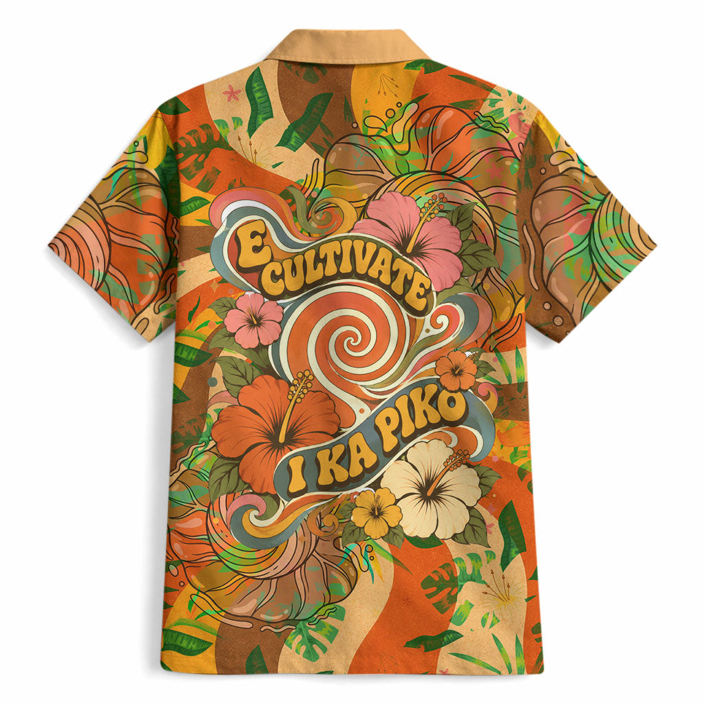 Hawaiian Piko Lani Cultivate I Ka Piko Aloha Hawaiian Shirt Retro Psychedelic Taro Leaf - Hibiscus Flowers TS04 - Polynesian Pride