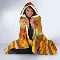 Hawaiian Piko Lani Cultivate I Ka Piko Aloha Hooded Blanket Retro Psychedelic Taro Leaf - Hibiscus Flowers TS04 - Polynesian Pride