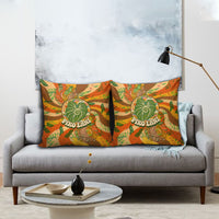 Hawaiian Piko Lani Cultivate I Ka Piko Aloha Pillow Cover Retro Psychedelic Taro Leaf - Hibiscus Flowers TS04 - Polynesian Pride