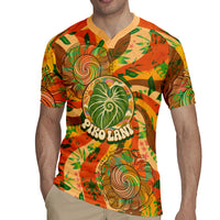 Hawaiian Piko Lani Cultivate I Ka Piko Aloha Rugby Jersey Retro Psychedelic Taro Leaf - Hibiscus Flowers TS04 - Polynesian Pride