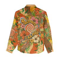Hawaiian Piko Lani Cultivate I Ka Piko Aloha Women Casual Shirt Retro Psychedelic Taro Leaf - Hibiscus Flowers TS04 - Polynesian Pride