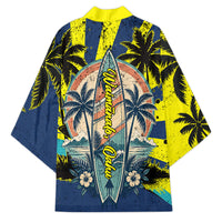 Waimanalo Oahu Hawaii Surfing Kimono Tropical Beach Retro Sunburst Surfboard