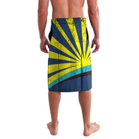 Waimanalo Oahu Hawaii Surfing Lavalava Tropical Beach Retro Sunburst Surfboard
