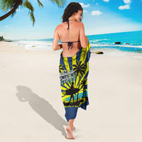 Waimanalo Oahu Hawaii Surfing Sarong Tropical Beach Retro Sunburst Surfboard