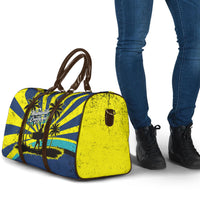 Waimanalo Oahu Hawaii Surfing Travel Bag Tropical Beach Retro Sunburst Surfboard