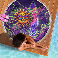 Waimanalo Hawaii Sun Rabbit Beach Blanket Psychedelic Trippy Neon Swirl Graphic