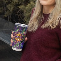 Waimanalo Hawaii Sun Rabbit Tumbler Cup Psychedelic Trippy Neon Swirl Graphic