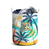 Hawaii Waimanalo Sea Turtle Laundry Basket Cute Tropical Beach Aloha Spirit Cartoon TS04 - Polynesian Pride