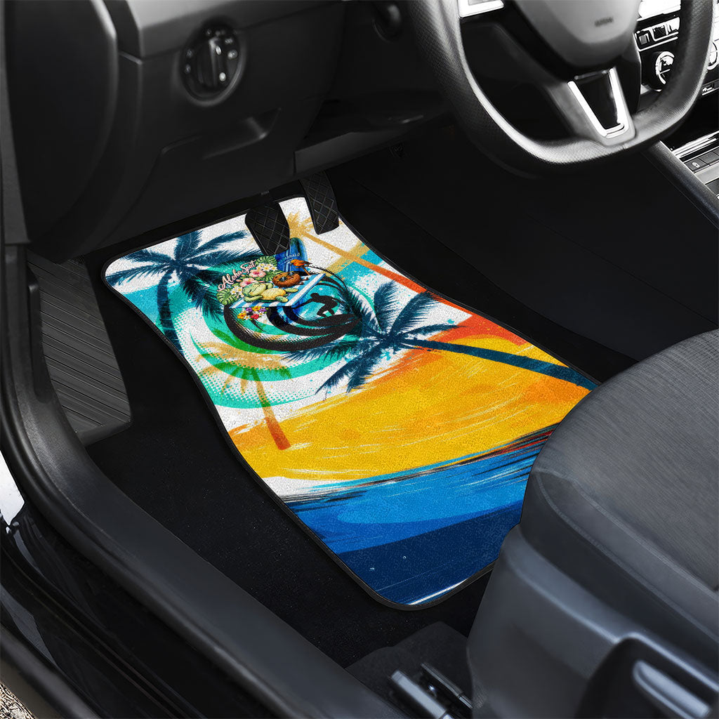 Hawaii Waimanalo Sea Turtle Car Mats Cute Tropical Beach Aloha Spirit Cartoon