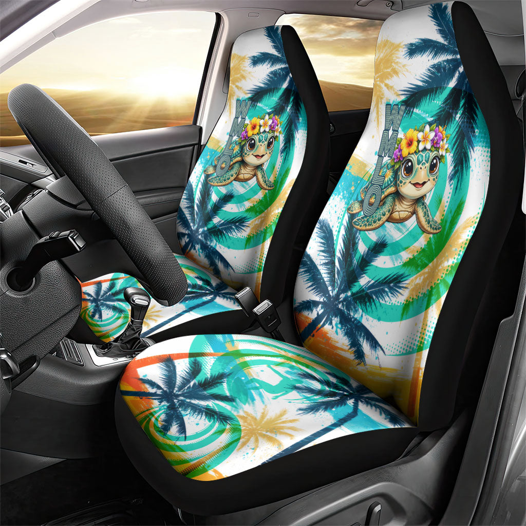 Hawaii Waimanalo Sea Turtle Car Seat Cover Cute Tropical Beach Aloha Spirit Cartoon TS04 - Polynesian Pride