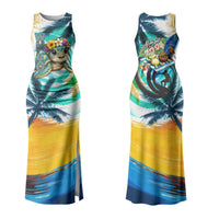 Hawaii Waimanalo Sea Turtle Couples Matching Tank Maxi Dress and Hawaiian Shirt Cute Tropical Beach Aloha Spirit Cartoon TS04 - Polynesian Pride