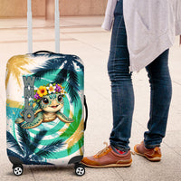 Hawaii Waimanalo Sea Turtle Luggage Cover Cute Tropical Beach Aloha Spirit Cartoon