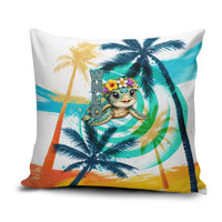 Hawaii Waimanalo Sea Turtle Pillow Cover Cute Tropical Beach Aloha Spirit Cartoon