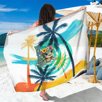 Hawaii Waimanalo Sea Turtle Sarong Cute Tropical Beach Aloha Spirit Cartoon