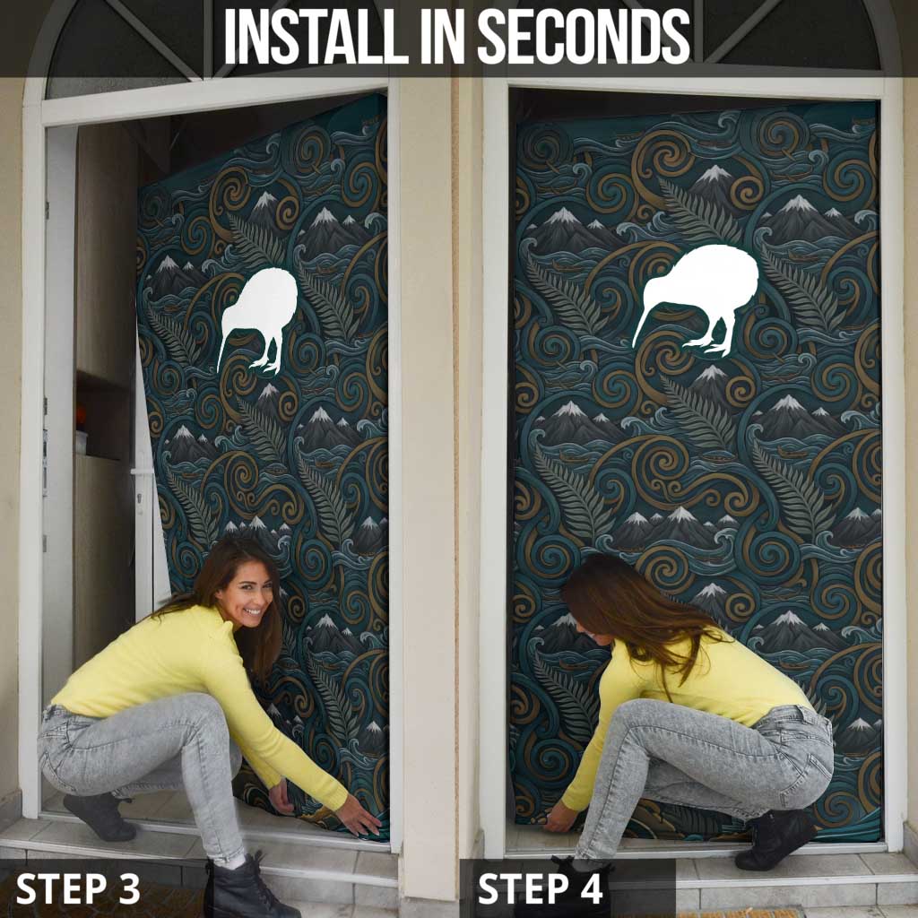 New Zealand is Calling and I Must Go Door Cover Kiwi Bird Silhouette TS04 - Polynesian Pride