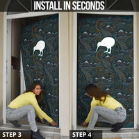 New Zealand is Calling and I Must Go Door Cover Kiwi Bird Silhouette TS04 - Polynesian Pride