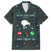 New Zealand is Calling and I Must Go Family Matching Puletasi and Hawaiian Shirt Kiwi Bird Silhouette