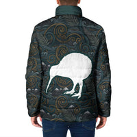 New Zealand is Calling and I Must Go Padded Jacket Kiwi Bird Silhouette TS04 - Polynesian Pride