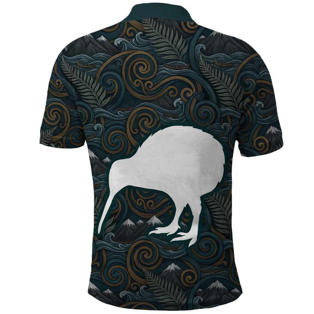 New Zealand is Calling and I Must Go Polo Shirt Kiwi Bird Silhouette