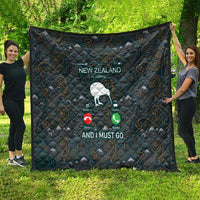 New Zealand is Calling and I Must Go Quilt Kiwi Bird Silhouette TS04 - Polynesian Pride
