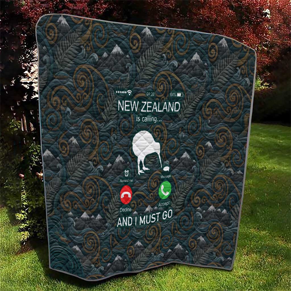 New Zealand is Calling and I Must Go Quilt Kiwi Bird Silhouette TS04 - Polynesian Pride