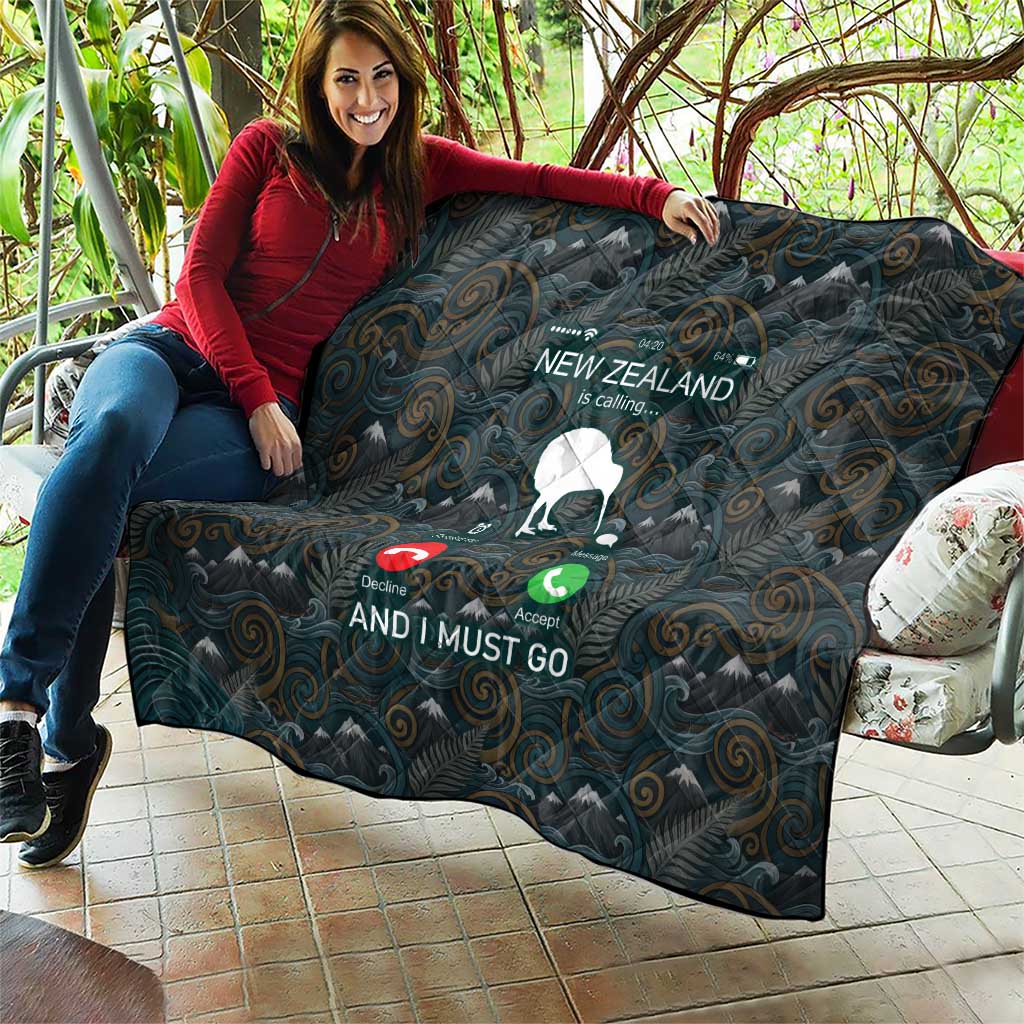 New Zealand is Calling and I Must Go Quilt Kiwi Bird Silhouette TS04 - Polynesian Pride