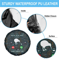 New Zealand is Calling and I Must Go Spare Tire Cover Kiwi Bird Silhouette TS04 - Polynesian Pride