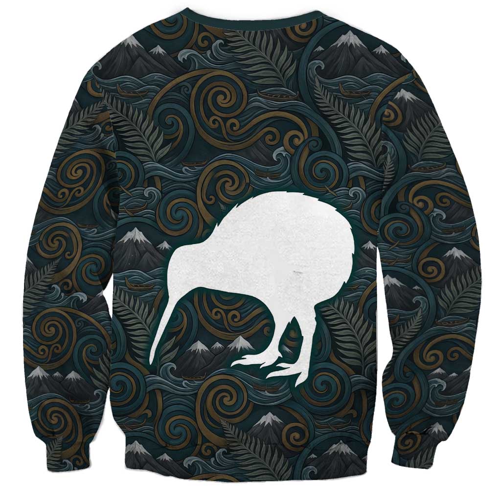 New Zealand is Calling and I Must Go Sweatshirt Kiwi Bird Silhouette TS04 - Polynesian Pride