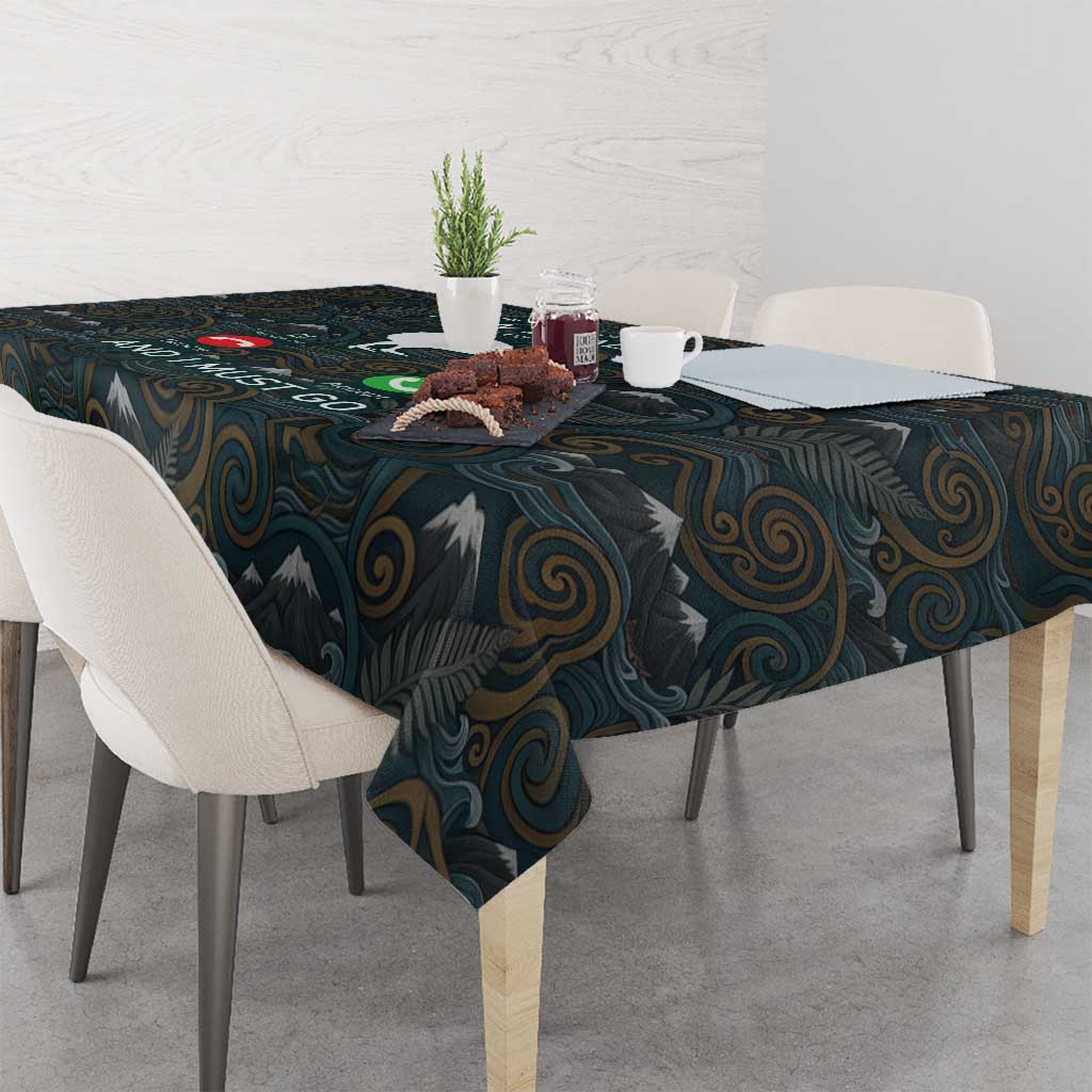 New Zealand is Calling and I Must Go Tablecloth Kiwi Bird Silhouette TS04 - Polynesian Pride