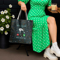 New Zealand is Calling and I Must Go Tote Bag Kiwi Bird Silhouette