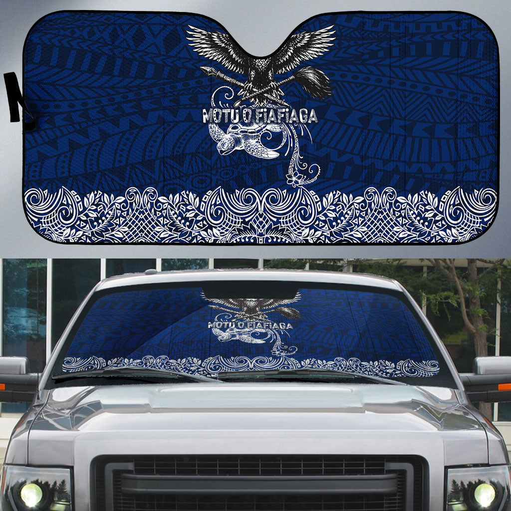 American Samoa Eagle Auto Sun Shade Sea Turtle Traditional Polynesian Tribal Tattoo