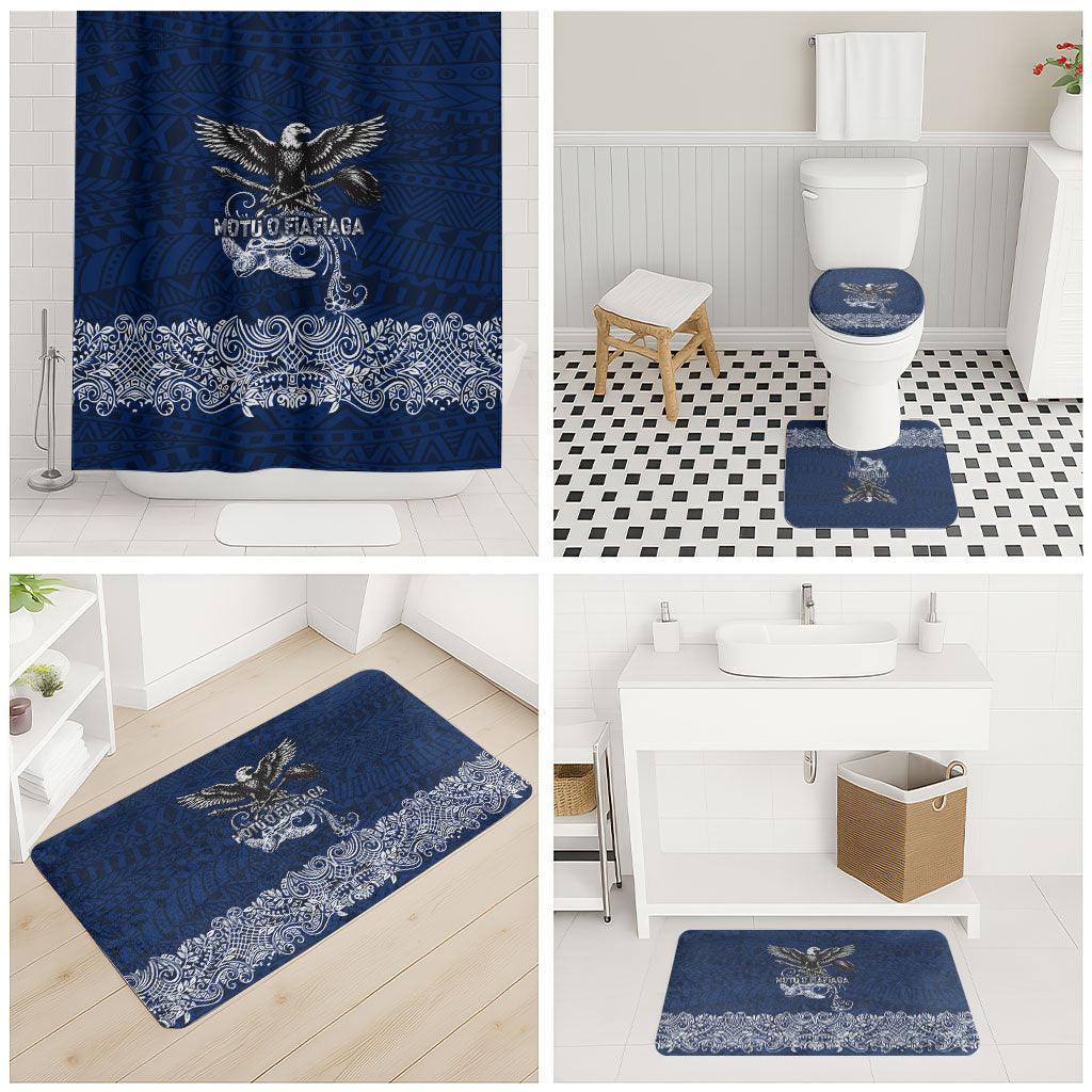 American Samoa Eagle Bathroom Set Sea Turtle Traditional Polynesian Tribal Tattoo