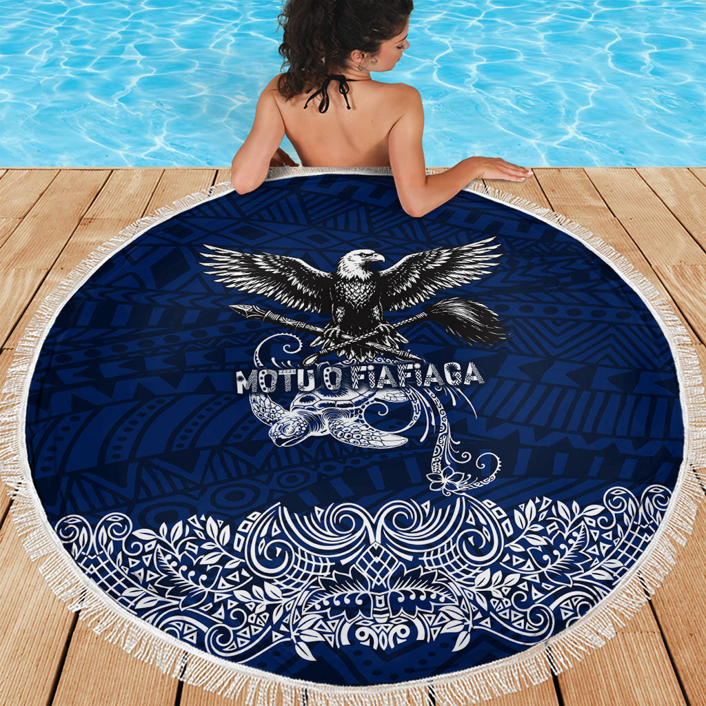 American Samoa Eagle Beach Blanket Sea Turtle Traditional Polynesian Tribal Tattoo