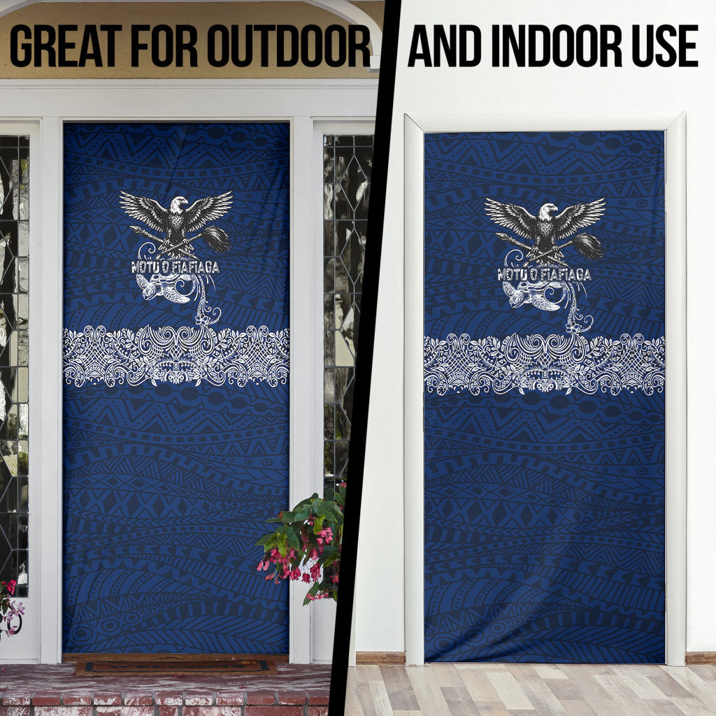 American Samoa Eagle Door Cover Sea Turtle Traditional Polynesian Tribal Tattoo