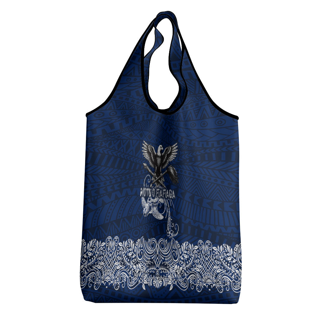 American Samoa Eagle Grocery Bag Sea Turtle Traditional Polynesian Tribal Tattoo