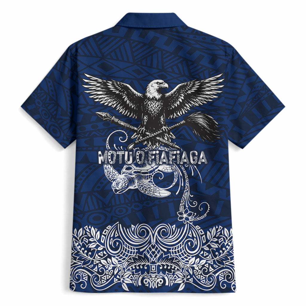 American Samoa Eagle Hawaiian Shirt Sea Turtle Traditional Polynesian Tribal Tattoo