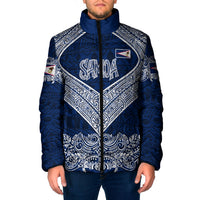 American Samoa Eagle Padded Jacket Sea Turtle Traditional Polynesian Tribal Tattoo